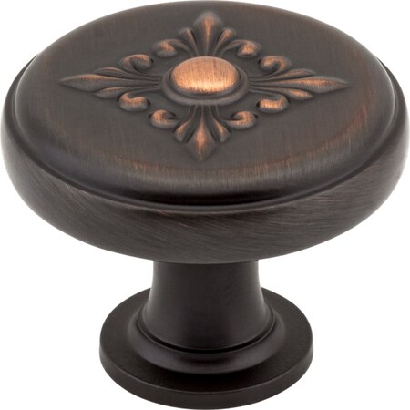 Jeffrey Alexander 1-3/8" Diameter Brushed Oil Rubbed Bronze Baroque Lafayette Cabinet Knob 417DBAC